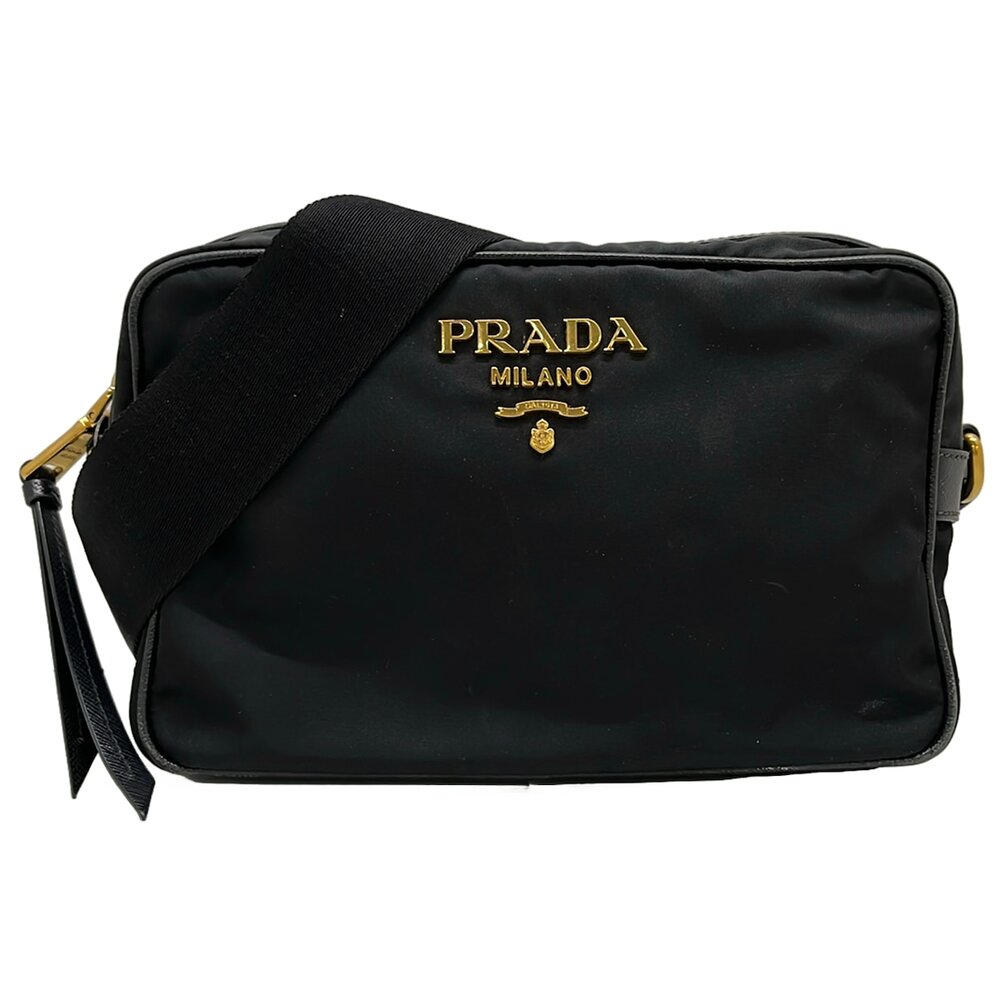 Prada Shoulder Bag Black Gold